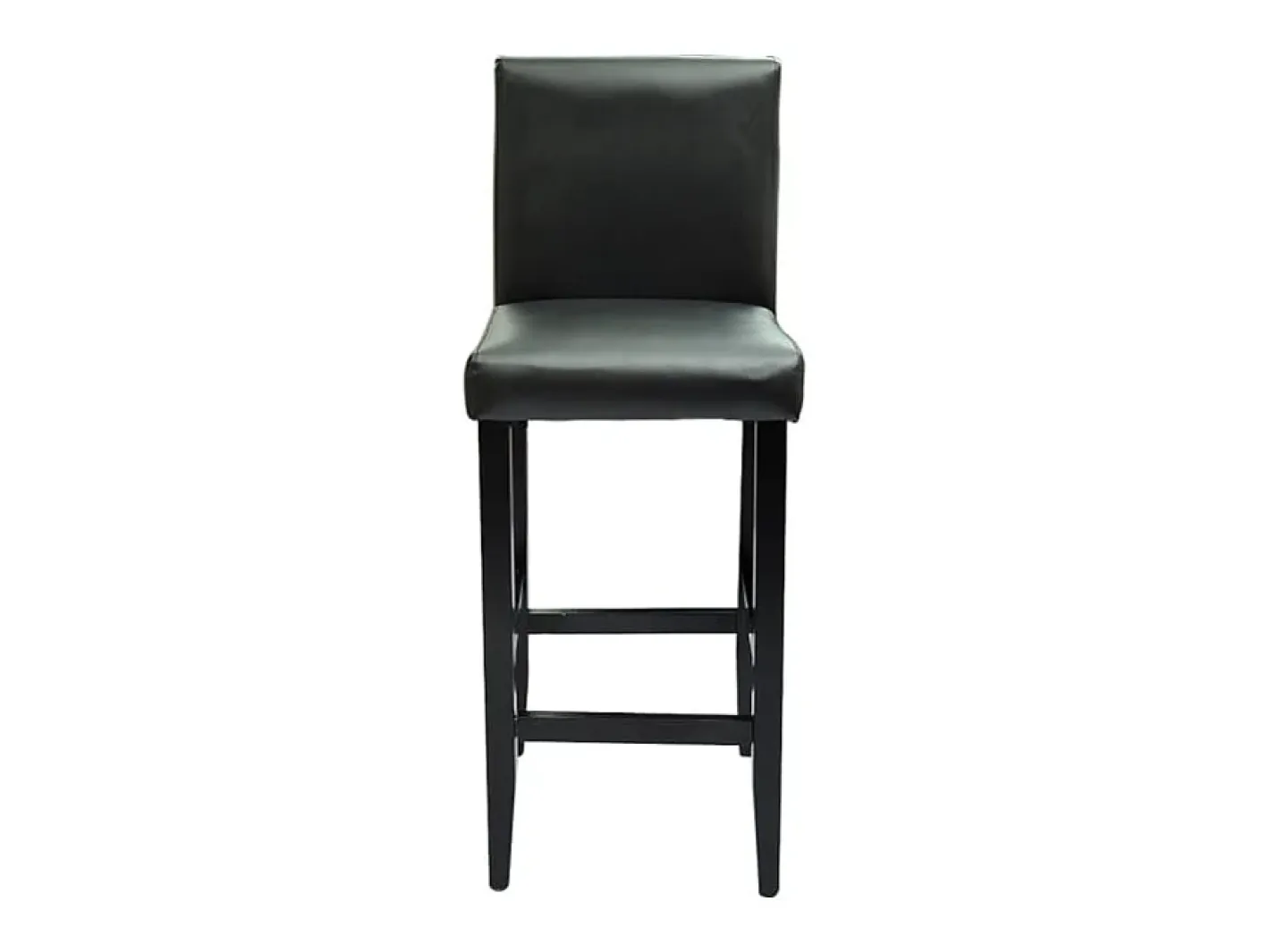vidaxl Banco*Bancos de bar 2 pcs couro artificial Preto