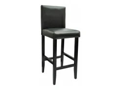 vidaxl Banco*Bancos de bar 6 pcs couro artificial Preto
