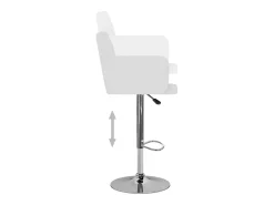 vidaxl Banco*Bancos de bar 2 pcs couro artificial Branco
