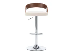 vidaxl Banco*Bancos de bar 2 pcs couro artificial e madeira curvada Creme