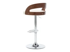 vidaxl Banco*Bancos de bar 2 pcs couro artificial e madeira curvada Creme