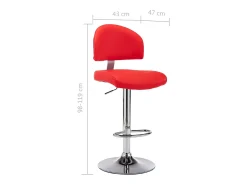 vidaxl Banco*Bancos de bar 2 pcs couro artificial Vermelho
