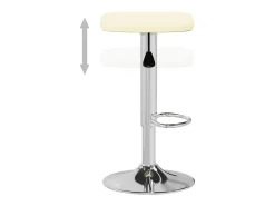 vidaxl Banco*Bancos de bar 2 pcs couro artificial cor Creme