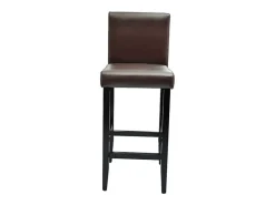 vidaxl Banco*Bancos de bar 2 pcs couro artificial -escuro Castanho