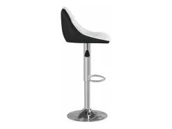 vidaxl Banco*Bancos de bar 2 pcs couro artificial branco e Preto