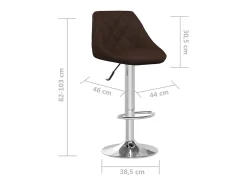 vidaxl Banco*Bancos de bar 2 pcs couro artificial Castanho