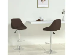 vidaxl Banco*Bancos de bar 2 pcs couro artificial Castanho