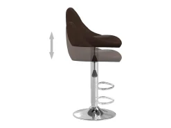 vidaxl Banco*Bancos de bar 2 pcs couro artificial Castanho