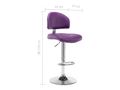 vidaxl Banco*Bancos de bar 2 pcs couro artificial roxo Violeta