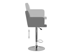 vidaxl Banco*Bancos de bar 2 pcs couro artificial Cinzento