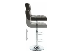 Banco*Bancos de bar 2 pcs couro artificial PT732341 Castanho