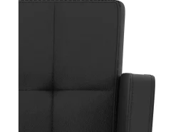 vidaxl Banco*Bancos de bar 2 pcs couro artificial Preto