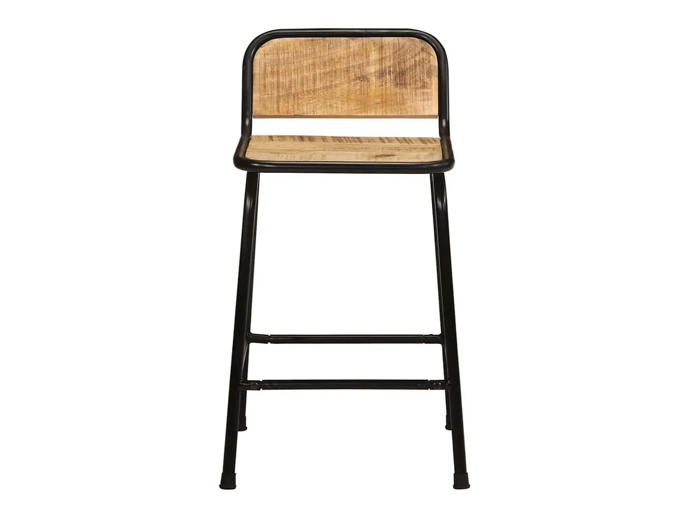 vidaxl Banco*Bancos de bar 4 pcs Madeira Maciça de Mangueira Rústica Natural claro