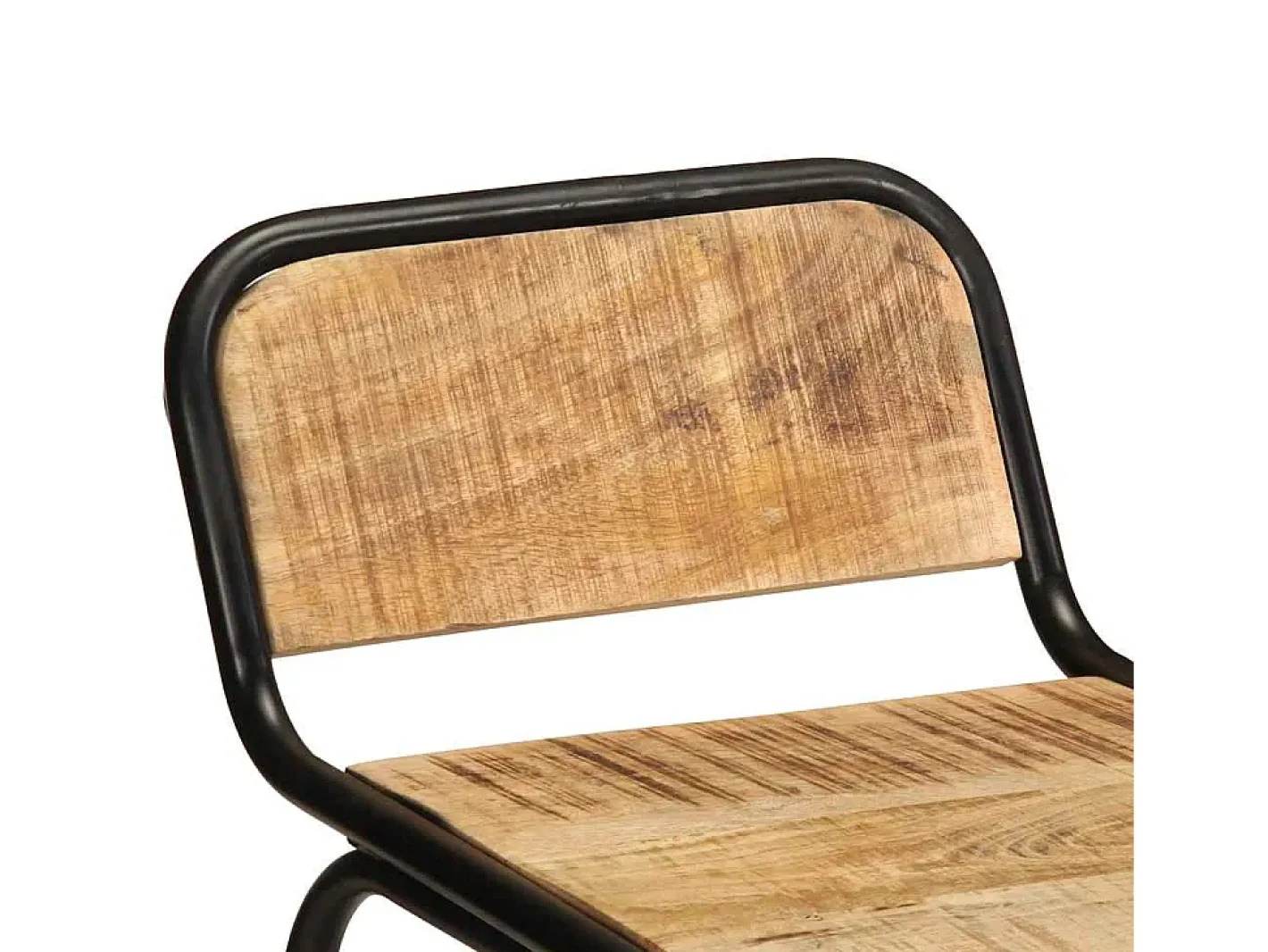 vidaxl Banco*Bancos de bar 4 pcs Madeira Maciça de Mangueira Rústica Natural claro
