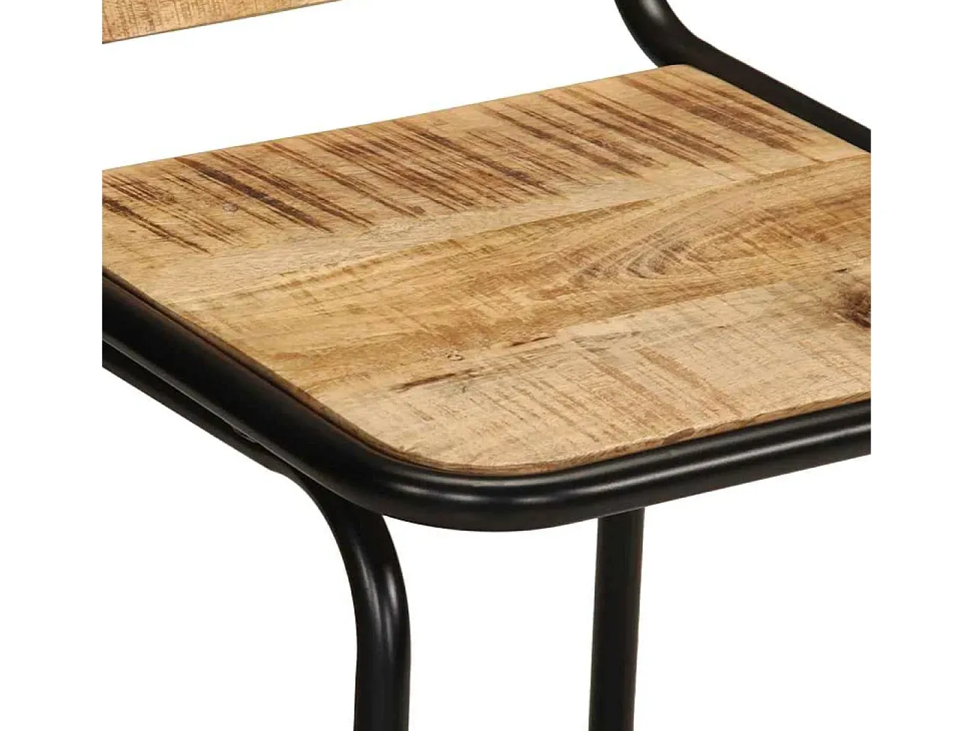 vidaxl Banco*Bancos de bar 4 pcs Madeira Maciça de Mangueira Rústica Natural claro