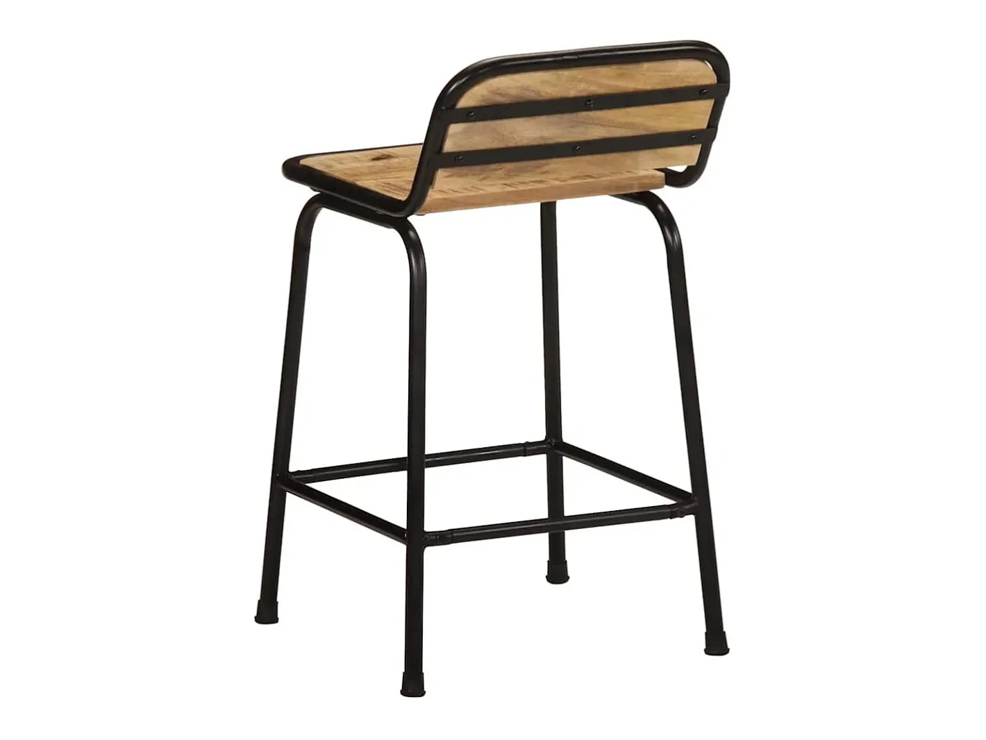 vidaxl Banco*Bancos de bar 4 pcs Madeira Maciça de Mangueira Rústica Natural claro