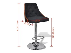 vidaxl Banco*Bancos de bar 2 pcs madeira curvada e tecido Cinzento