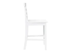 vidaxl Banco*Bancos de bar 2 pcs madeira de seringueira maciça Branco