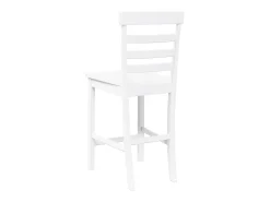 vidaxl Banco*Bancos de bar 2 pcs madeira de seringueira maciça Branco