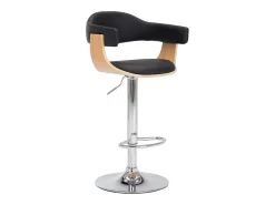 vidaxl Banco*Bancos de bar 2 pcs madeira curvada e couro artificial Preto