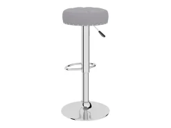 vidaxl Banco*Bancos de bar 2 pcs tecido Cinzento