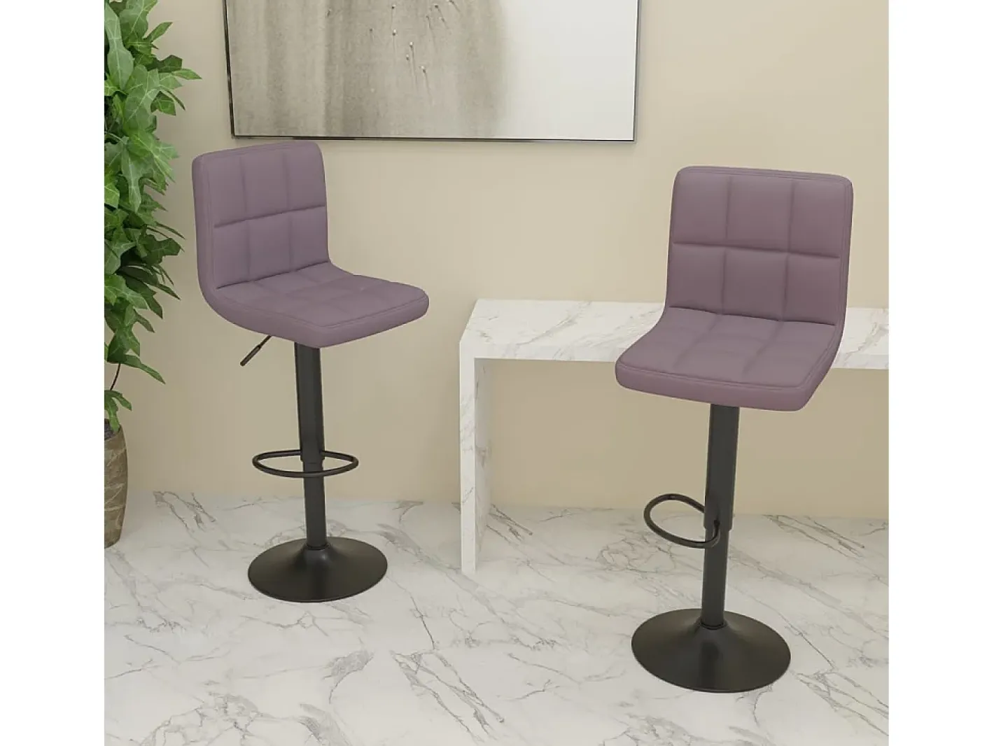 Bancos de bar 2 pcs tecido cinzento-acastanhado*vidaxl Sale