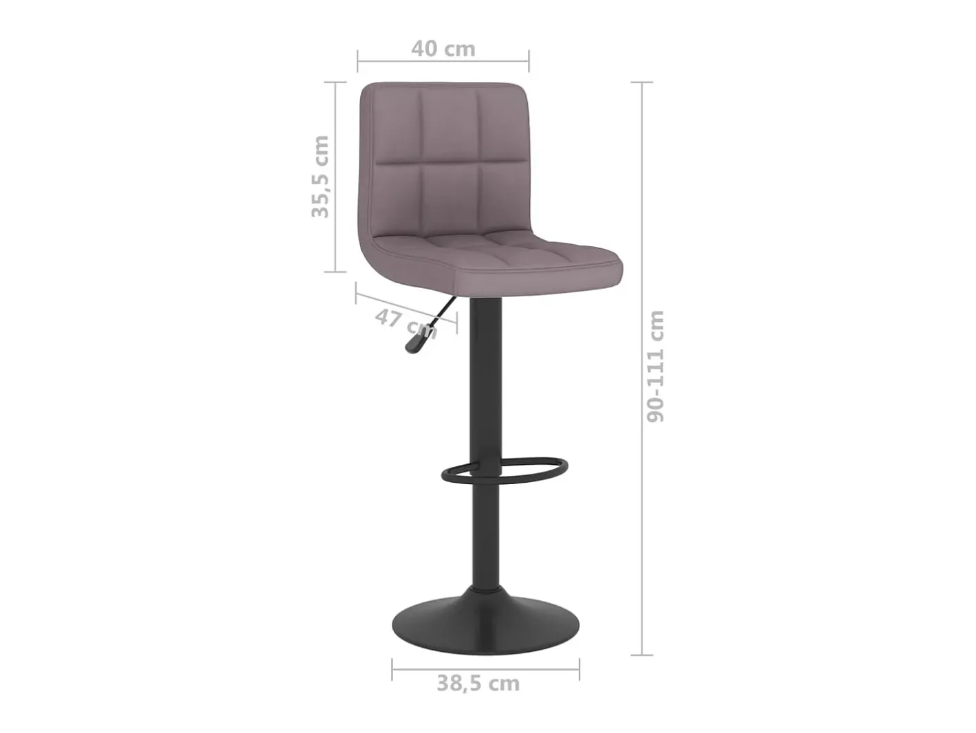 Bancos de bar 2 pcs tecido cinzento-acastanhado*vidaxl Sale