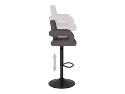 Outlet Bancos de bar 2 pcs tecido cinzento-acastanhado Banco