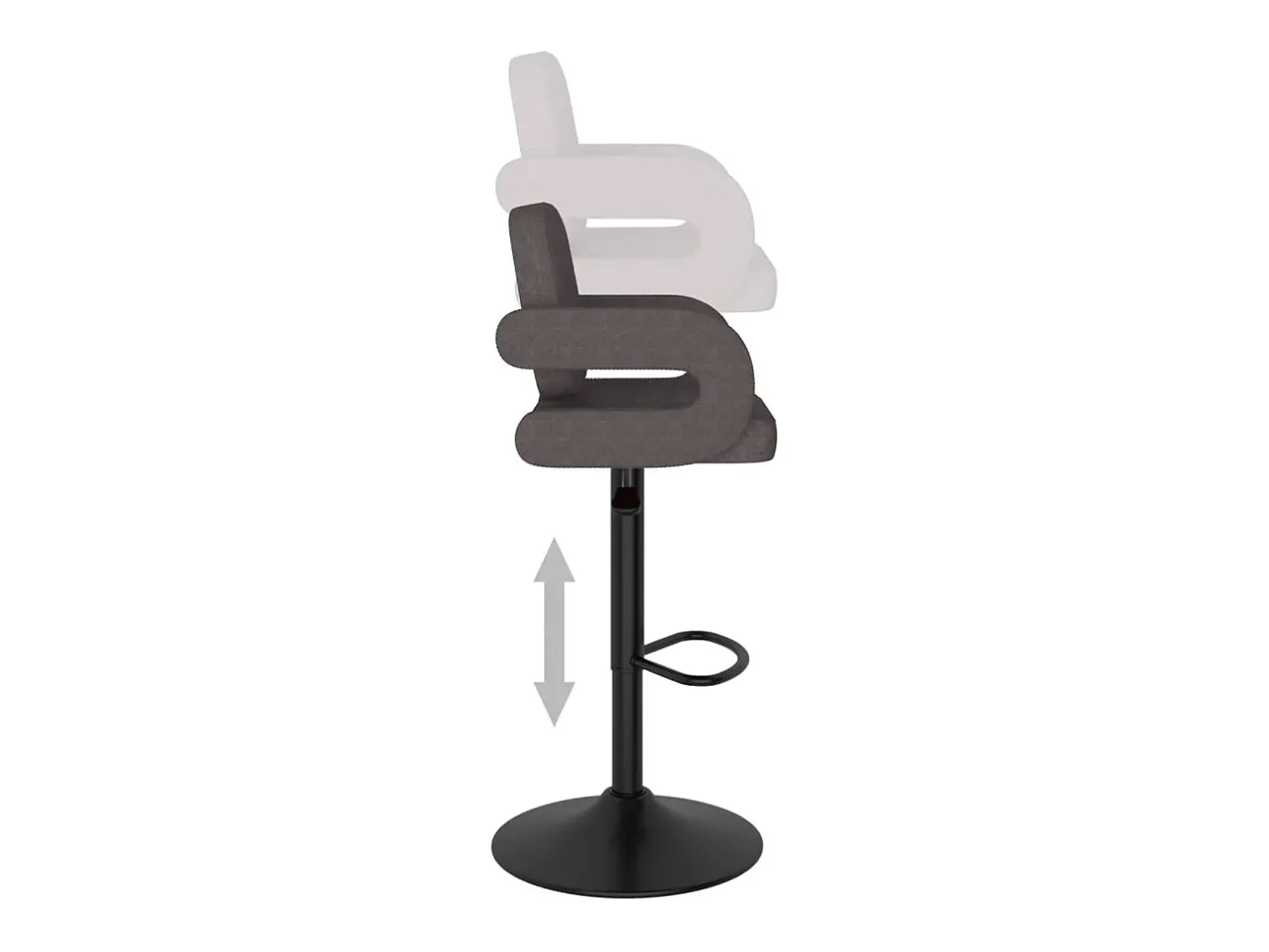 Outlet Bancos de bar 2 pcs tecido cinzento-acastanhado Banco