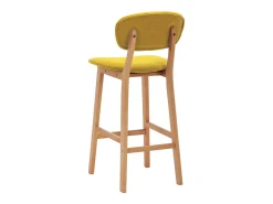 vidaxl Banco*Bancos de bar 2 pcs tecido mostarda Amarelo