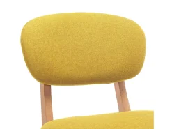 vidaxl Banco*Bancos de bar 2 pcs tecido mostarda Amarelo