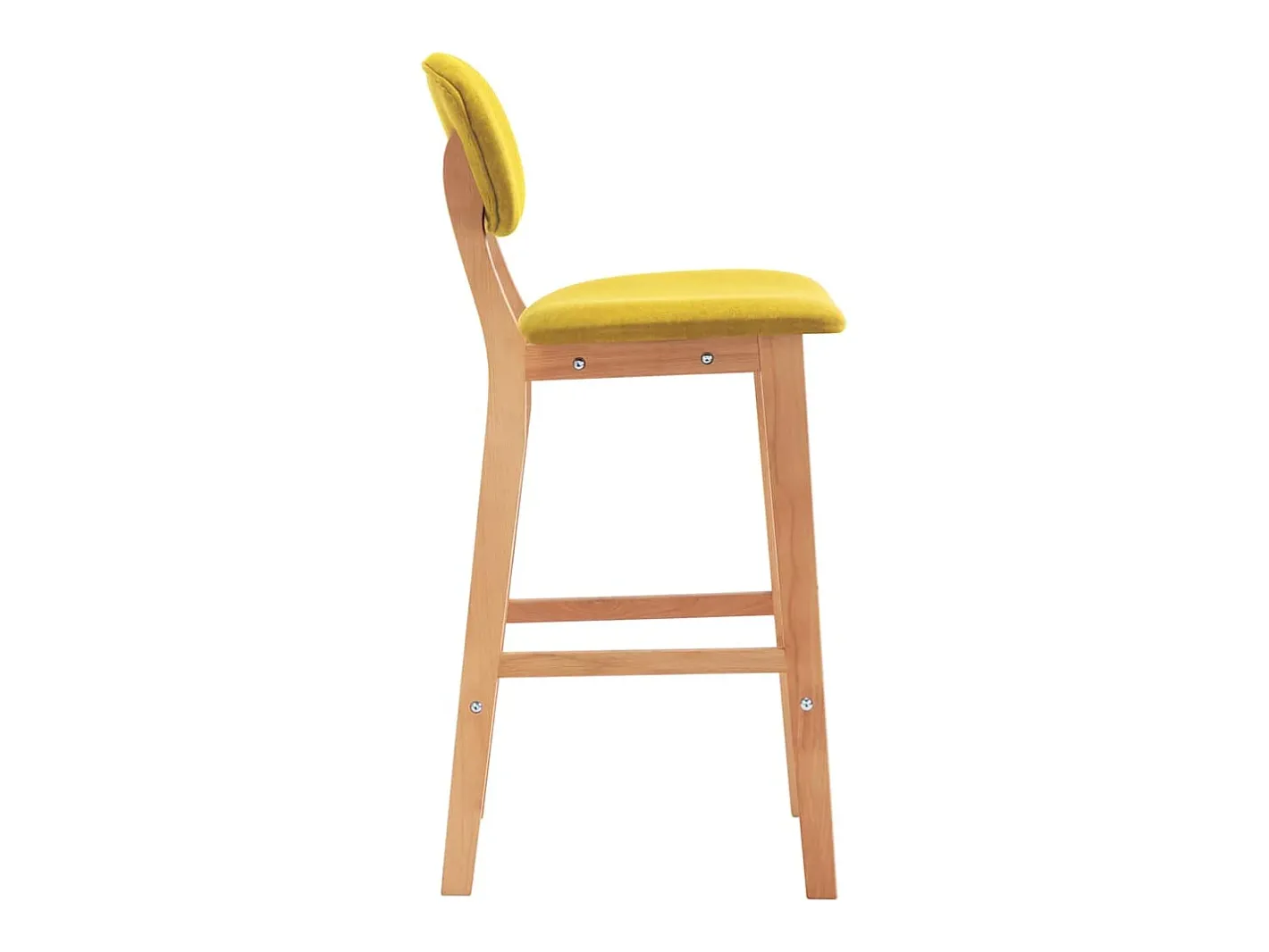 vidaxl Banco*Bancos de bar 2 pcs tecido mostarda Amarelo