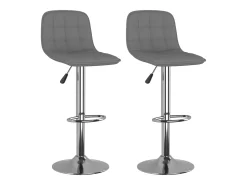 vidaxl Banco*Bancos de bar 2 pcs tecido -claro Cinzento
