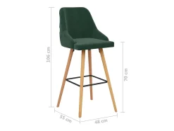 vidaxl Banco*Bancos de bar 2 pcs veludo -escuro Verde