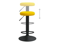 vidaxl Banco*Bancos de bar 2 pcs veludo mostarda Amarelo