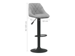 vidaxl Banco*Bancos de bar 2 pcs veludo -claro Cinzento