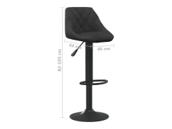vidaxl Banco*Bancos de bar 2 pcs veludo Preto