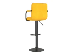 vidaxl Banco*Bancos de bar 2 pcs veludo mostarda Amarelo