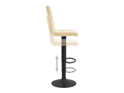 vidaxl Banco*Bancos de bar 2 pcs veludo Creme