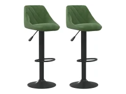vidaxl Banco*Bancos de bar 2 pcs veludo -escuro Verde