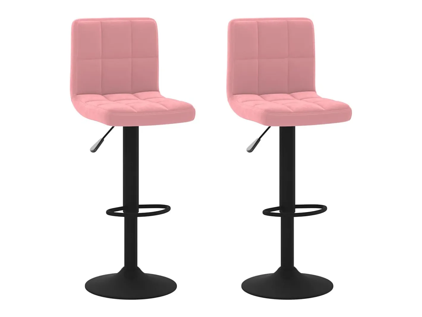 vidaxl Banco*Bancos de bar 2 pcs veludo Rosa
