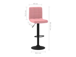 vidaxl Banco*Bancos de bar 2 pcs veludo Rosa