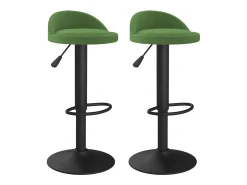vidaxl Banco*Bancos de bar 2 pcs veludo -escuro Verde
