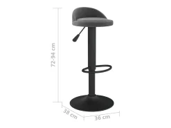 vidaxl Banco*Bancos de bar 2 pcs veludo -escuro Cinzento