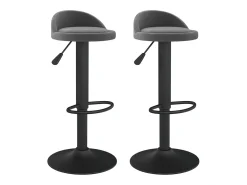 vidaxl Banco*Bancos de bar 2 pcs veludo -escuro Cinzento