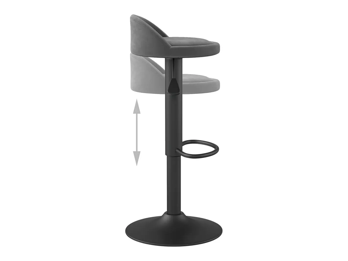 vidaxl Banco*Bancos de bar 2 pcs veludo -escuro Cinzento