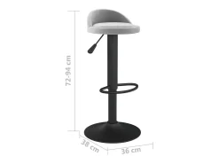vidaxl Banco*Bancos de bar 2 pcs veludo cinzento-claro Cinzento claro