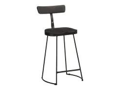 vidaxl Banco*Bancos de bar 2 pcs 49x43x88 cm madeira de mangueira maciça Preto