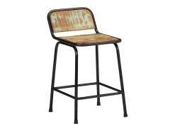 vidaxl Banco*Bancos de bar 2 pcs 46x35,5x70 cm Madeira Maciça Recuperada Natural claro