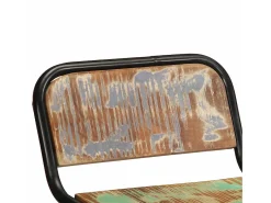 vidaxl Banco*Bancos de bar 2 pcs 46x35,5x70 cm Madeira Maciça Recuperada Natural claro